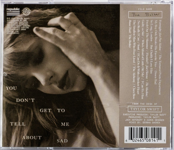 Taylor Swift - The Tortured Poets Department - New CD 2024 Republic USA Deluxe Edition "The Bolter" Collector's Edition - Pop