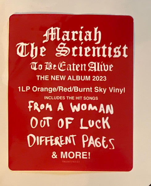 Mariah the Scientist - To Be Eaten Alive - New LP Record 2024 Epic Orange/Red/Burnt Sky Vinyl - Contemporary R&B - Shuga Records