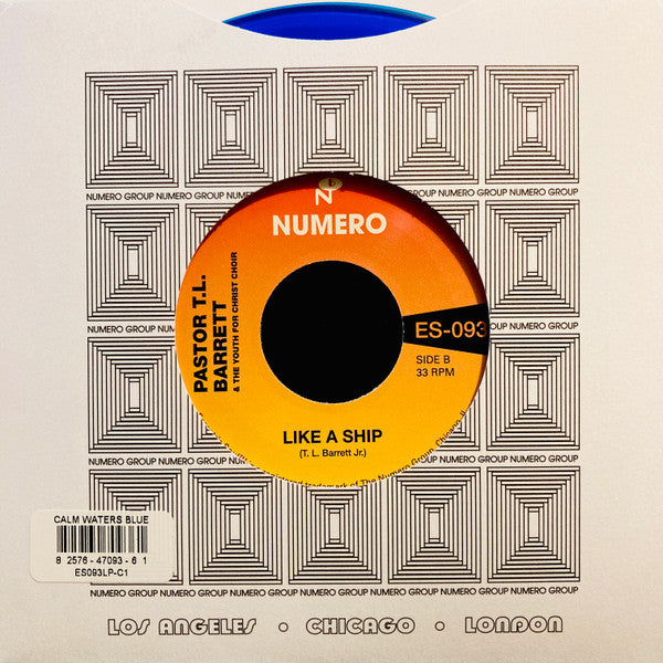 Leon Bridges & Pastor T. L. Barrett - Like A Ship - New 7" Single Record 2024 Numero Group Clear Blue Vinyl - Soul / Gospel - Shuga Records