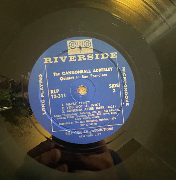 The Cannonball Adderley Quintet featuring Nat Adderley - The Cannonball Adderley Quintet In San Francisco - VG (VG- Cover) LP Record 1959 Riverside USA Mono Original Vinyl - Jazz / Hard Bop - Shuga Records