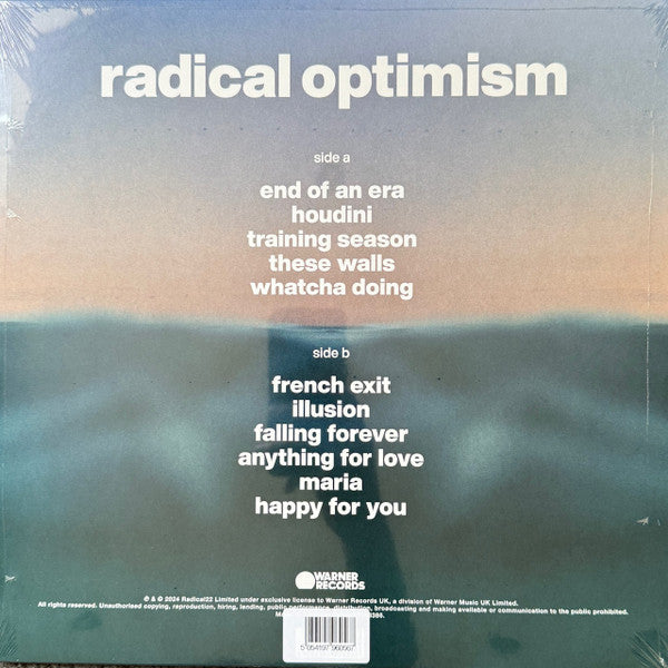 Dua Lipa - Radical Optimism - New LP Record 2024 Warner Recycled Red Vinyl - Pop / Synth-pop / Dance-pop - Shuga Records