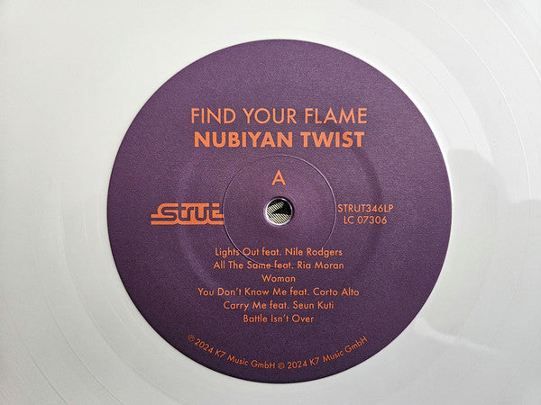 Nubiyan Twist - Find Your Flame - Mint- LP Record 2024 Strut White Vinyl - Jazz / Funk / Afrobeat - Shuga Records