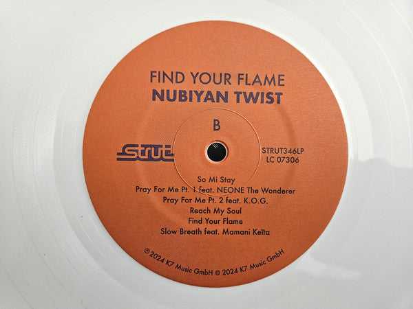 Nubiyan Twist - Find Your Flame - Mint- LP Record 2024 Strut White Vinyl - Jazz / Funk / Afrobeat - Shuga Records