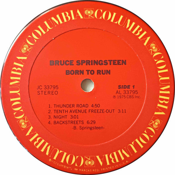 Bruce Springsteen - Born To Run (1975) - VG+ LP Record 1980 Columbia USA Vinyl - Pop Rock / Rock & Roll - Shuga Records