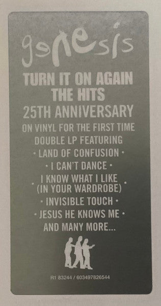 Genesis - Turn It On Again - The Hits (1999) - New 2 LP Record 2024 Craft Recordings Rhino Black Vinyl - Pop Rock / Soft Rock - Shuga Records