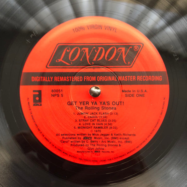 The Rolling Stones - Get Yer Ya Ya's Out (1970) - VG+ LP Record USA Vinyl - Rock & Roll / Pop Rock - Shuga Records