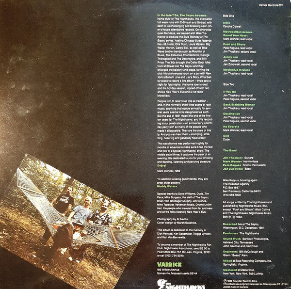The Nighthawks - Ten Years Live (1982) - VG+ LP Record 1983 Varrick USA Vinyl - Chicago Blues - Shuga Records