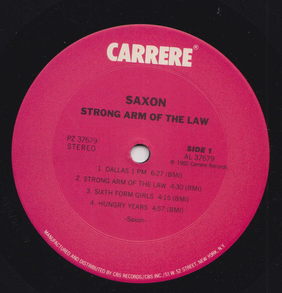 Saxon - Strong Arm Of The Law (1980) - VG+ (VG- low grade cover) LP Record 1982 Carrere USA Vinyl - Heavy Metal - Shuga Records