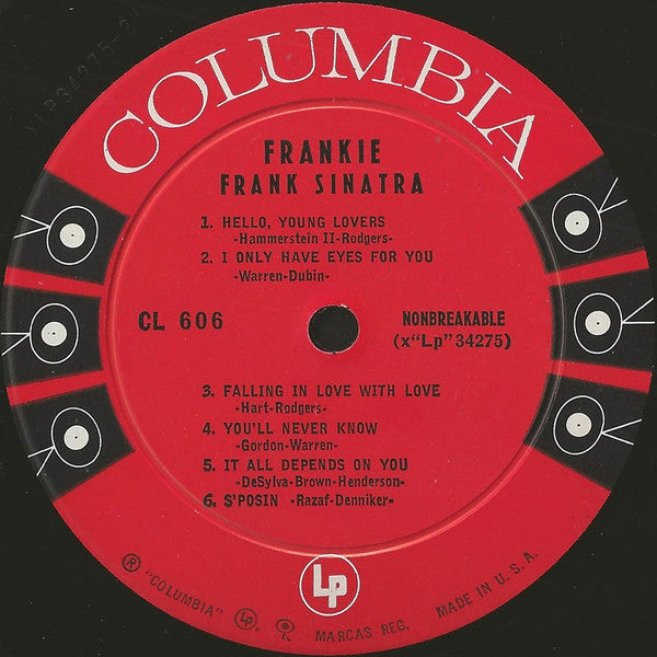Frank Sinatra – Frankie - VG+ LP Record 1955 Columbia USA Mono Original Vinyl - Jazz / Swing / Pop / Big Band - Shuga Records