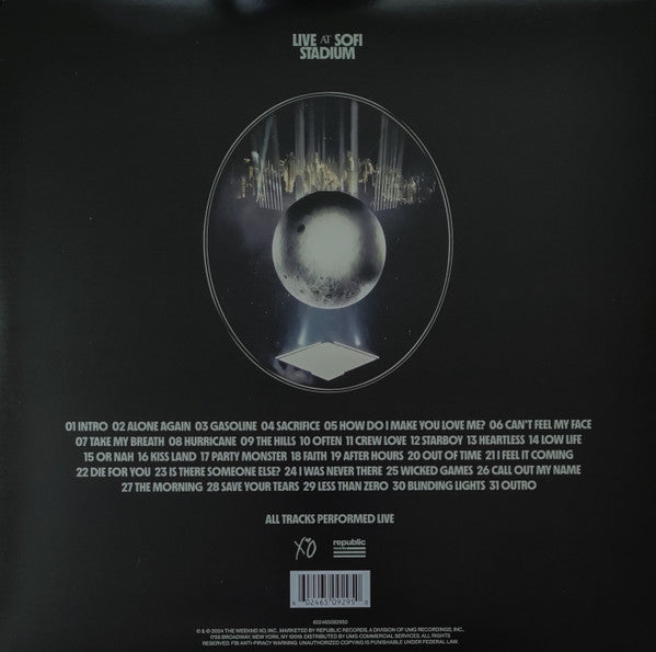 The Weeknd - Live At SoFi Stadium - Mint- 3 LP Record Store Day 2024 Republic XO USA RSD RARE Vinyl - R&B / Pop / Synth-pop - Shuga Records