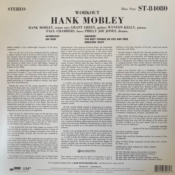 Hank Mobley - Workout (1962) - New LP Record 2024 Blue Note 180 gram Vinyl - Jazz / Hard Bop - Shuga Records