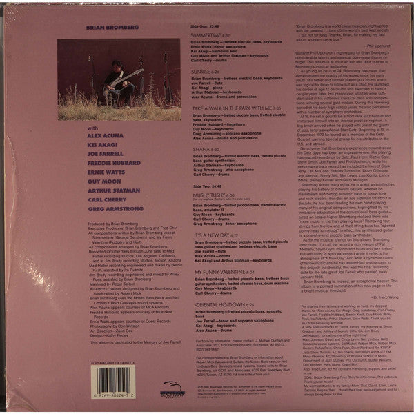 Brian Bromberg - A New Day - Mint- LP Record 1986 BlackHawk USA Vinyl - Jazz / Fusion - Shuga Records