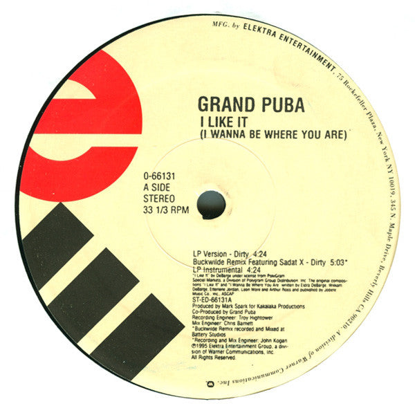 Grand Puba - I Like It (I Wanna Be Where You Are) / A Little Of This - Mint- 12" Single Record 1995 Elektra USA Vinyl - Hip Hop / Pop Rap - Shuga Records