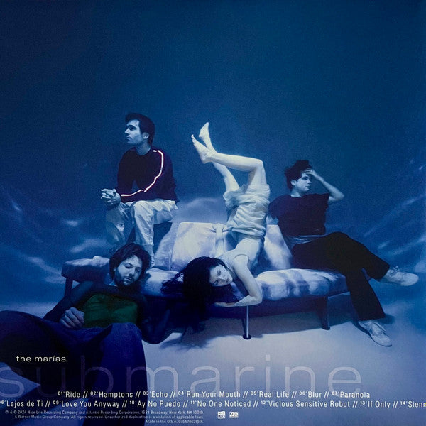 Signed Autographed - The Marias - Submarine - New LP Record 2024 Nice Life Iridescent Blue Vinyl - Indie Pop / Pop Rock / Dream Pop - Shuga Records