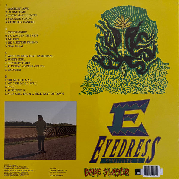 Eyedress - Sensitive G (2018) - New 2 LP Record 2024 Lex UK Transparent Lime Green Vinyl - Dream Pop / Shoegaze / Indie Rock / Indie Pop - Shuga Records