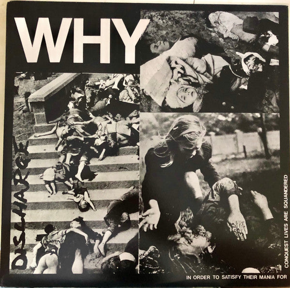 Discharge - Why (1981) - Mint- LP Record 2010 Havoc USA Black Vinyl - Punk / Hardcore - Shuga Records
