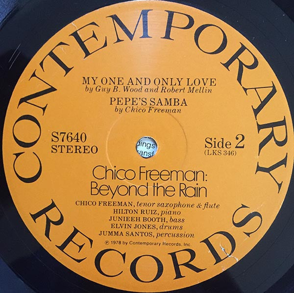 Chico Freeman - Beyond The Rain - VG+ LP Record 1978 Contemporary USA Vinyl - Jazz / Post Bop / Free Jazz - Shuga Records