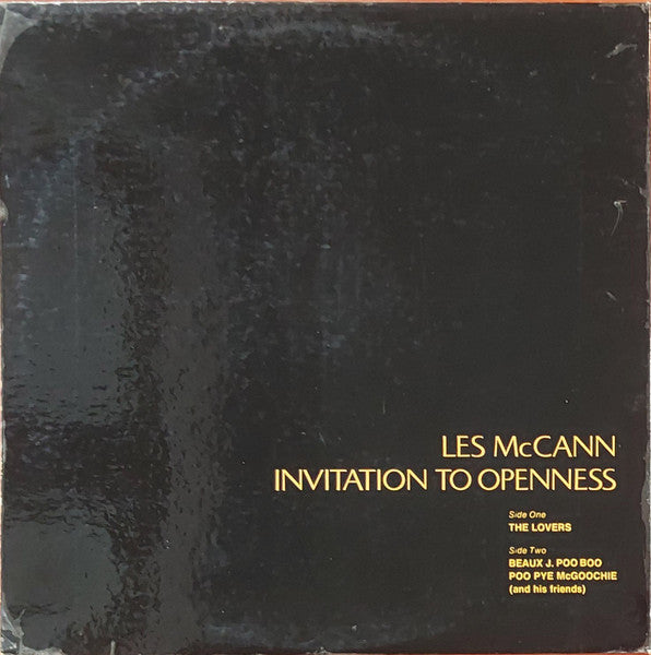 Les McCann - Invitation To Openness - VG+ LP Record 1972 Atlantic USA Original Vinyl - Jazz-Funk / Soul-Jazz - Shuga Records