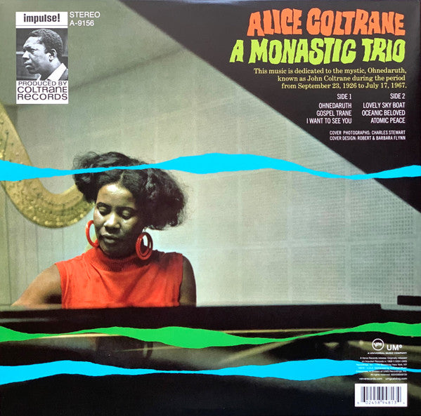Alice Coltrane - A Monastic Trio (1968) - Mint- LP Record 2024 Impulse! 180 gram Vinyl - Free Jazz / Modal / Spiritual Jazz - Shuga Records