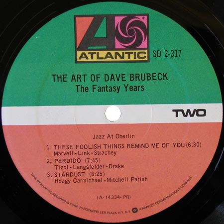 Dave Brubeck - The Art Of Dave Brubeck/The Fantasy Years - VG+ 2 LP Record Atlantic USA Vinyl - Jazz / Bop / Cool Jazz - Shuga Records