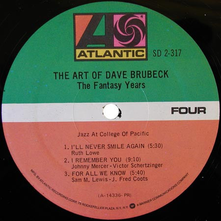 Dave Brubeck - The Art Of Dave Brubeck/The Fantasy Years - VG+ 2 LP Record Atlantic USA Vinyl - Jazz / Bop / Cool Jazz - Shuga Records