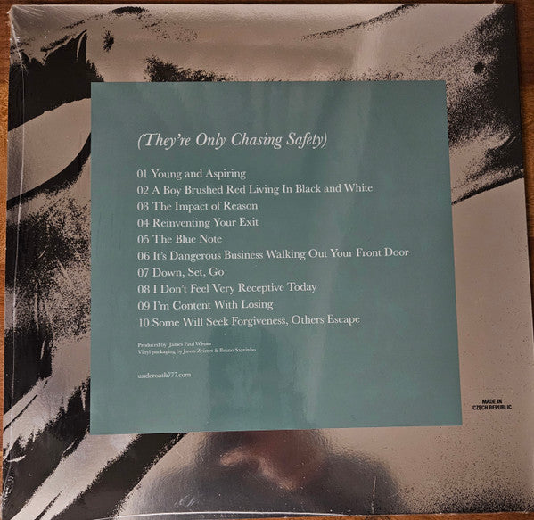 Underoath - (They're Only Chasing Safety)(2004) - New LP Record 2024 Self-Released Tour Exclusive Ultra Clear With Cloudy Green Haze & Silver Cover - Metalcore / Emo - Shuga Records