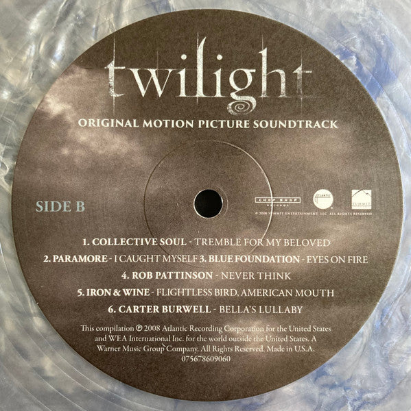 Various - Twilight (Original Motion Picture) (2008) - New LP Record 2024 Atlantic Chop Shop Mercury Colored Vinyl - Soundtrack - Shuga Records