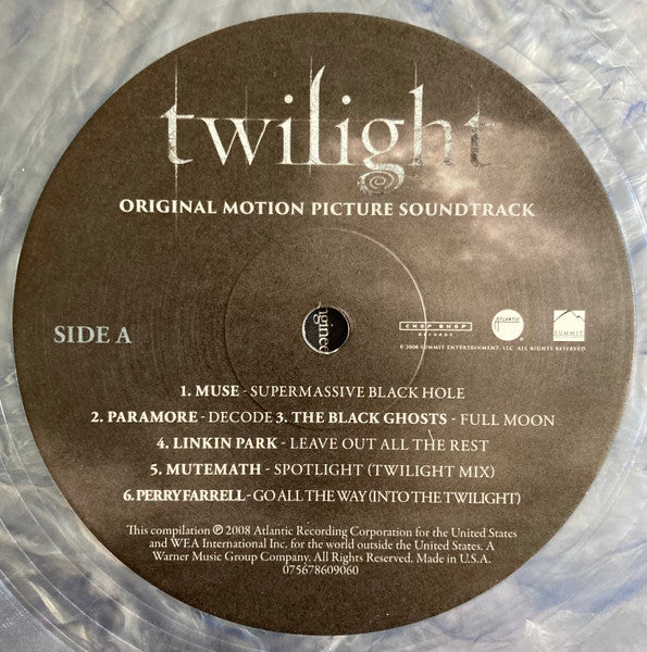 Various - Twilight (Original Motion Picture) (2008) - New LP Record 2024 Atlantic Chop Shop Mercury Colored Vinyl - Soundtrack - Shuga Records