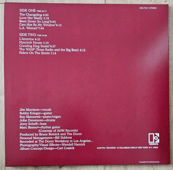 The Doors - L.A. Woman (1971) - New LP Record 2024 Elektra Rhino Germany Limited Press Vinyl - Psychedelic Rock / Classic Rock - Shuga Records