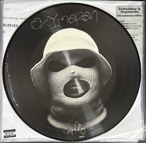 Schoolboy Q - Oxymoron (2014) - Mint- 2 LP Record 2024 Top Dawg Interscope Picture Disc Vinyl - Hardcore Hip-Hop