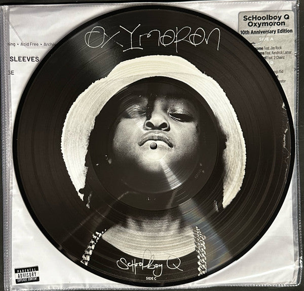 Schoolboy Q - Oxymoron (2014) - Mint- 2 LP Record 2024 Top Dawg Interscope Picture Disc Vinyl - Hardcore Hip-Hop