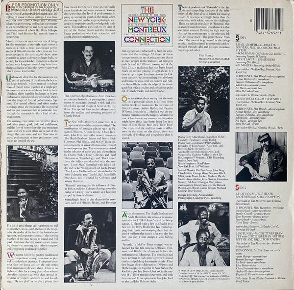 Various - The New York Montreux Connection - Recorded Live At The Kool Jazz Festival, New York City And The Montreux Jazz Festival, Switzerland - VG+ LP Record 1982 Columbia USA Promo Vinyl - Jazz / Post Bop - Shuga Records