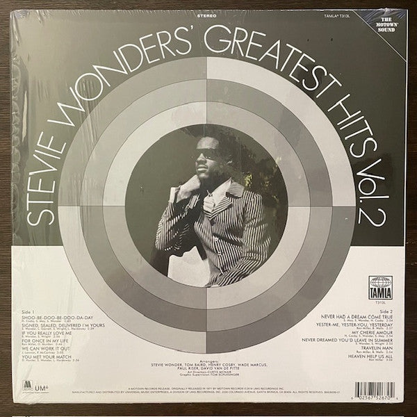 Stevie Wonder - Greatest Hits Vol. 2 (1971) - New LP Record 2018 Tamla Motown USA Vinyl - Funk / Soul / Rhythm & Blues - Shuga Records
