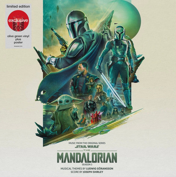 Ludwig Göransson / Joseph Shirley - Star Wars : The Mandalorian Season 3 (Music From The Original Series) - New LP Record 2024 Disney Lucasfilm Target Exclusive Olive Green Vinyl & Poster - Soundtrack / Score - Shuga Records