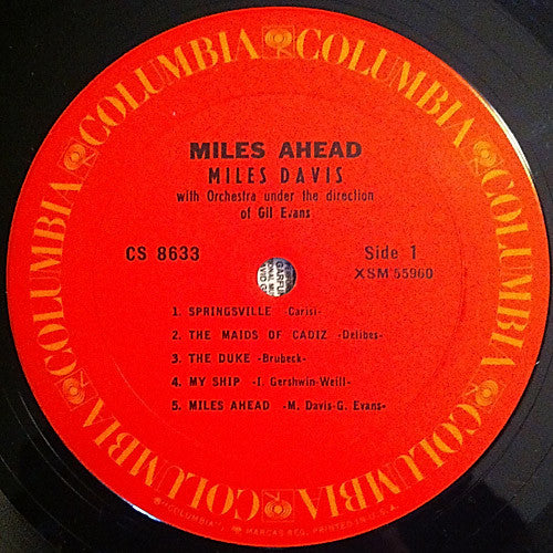 Miles Davis + 19, Gil Evans - Miles Ahead (1957) - VG+ LP Record 1972 Columbia USA Stereo Vinyl - Jazz / Bop / Big Band - Shuga Records