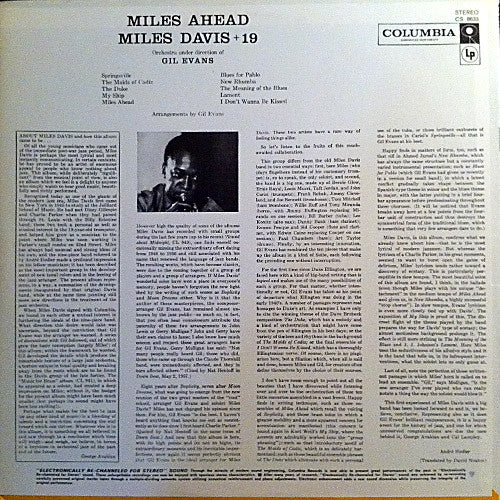 Miles Davis + 19, Gil Evans - Miles Ahead (1957) - VG+ LP Record 1972 Columbia USA Stereo Vinyl - Jazz / Bop / Big Band - Shuga Records