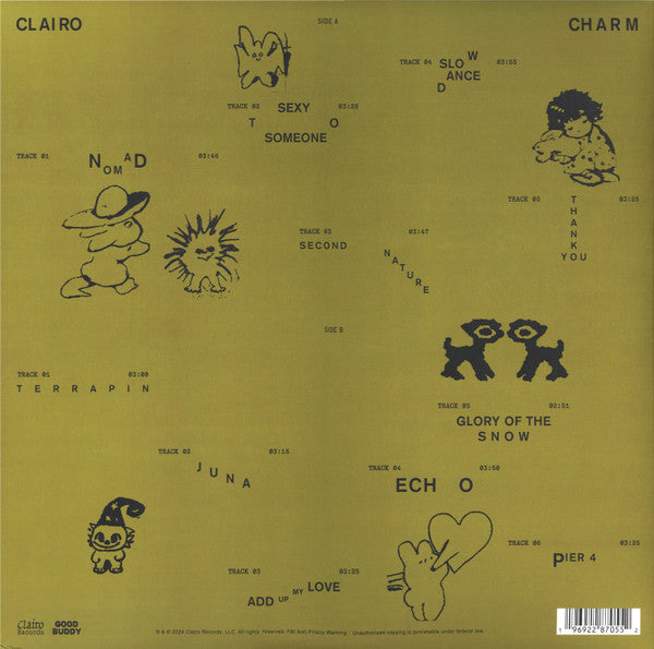 Clairo - Charm - Mint- LP Record 2024 Good Buddy Indie exclusive Purple Vinyl - Indie Pop / Soft Rock - Shuga Records