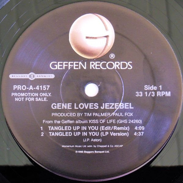 Gene Loves Jezebel - Tangled Up In You / Jealous - Mint- 12" Single Record 1990 Geffen USA Promo Vinyl - Synth-pop / Alternative Rock - Shuga Records