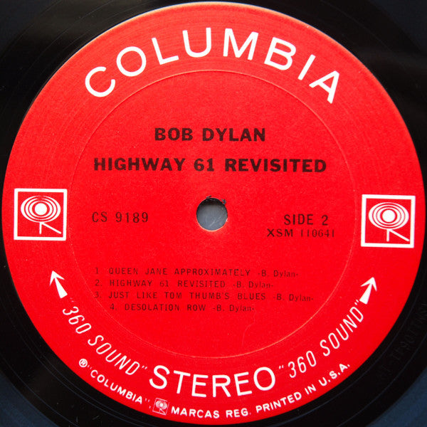 Bob Dylan - Highway 61 Revisited (1965) - VG LP Record 1967 Columbia Stereo USA 360 #5 Printer Code Sleeve Rare Press - Pop Rock / Folk Rock - Shuga Records