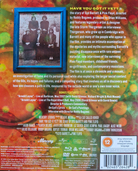 Syd Barrett & Pink Floyd - Have You Got It Yet? The Story Of Syd Barrett And Pink Floyd - New 2 DVD Set 2024 Mercury Disc & Poster - Shuga Records