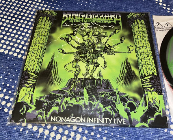 King Gizzard And The Lizard Wizard - Nonagon Infinity Live - Mint- LP Record 2024 Romanus Shuga Exclusive NONAGON Glow Filled Vinyl & Numbered 04/25- Psychedelic Rock - Shuga Records