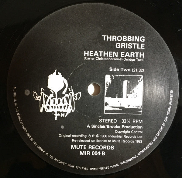 Throbbing Gristle - Heathen Earth (1980) - Mint- LP Record 1983 Mute UK Vinyl - Electronic / Industrial / Experimental - Shuga Records