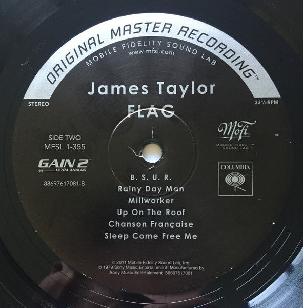 James Taylor - Flag (1979) - Mint- LP Record 2011 Mobile Fidelity Sound Lab Columbia 180 gram Vinyl & Numbered - Soft Rock / Folk Rock - Shuga Records