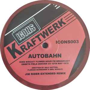Kraftwerk - Autobahn (Jim Rider Remixes) - New 12" Single Record 2024 ICONS Unofficial Red Smoke Vinyl - Progressive House - Shuga Records