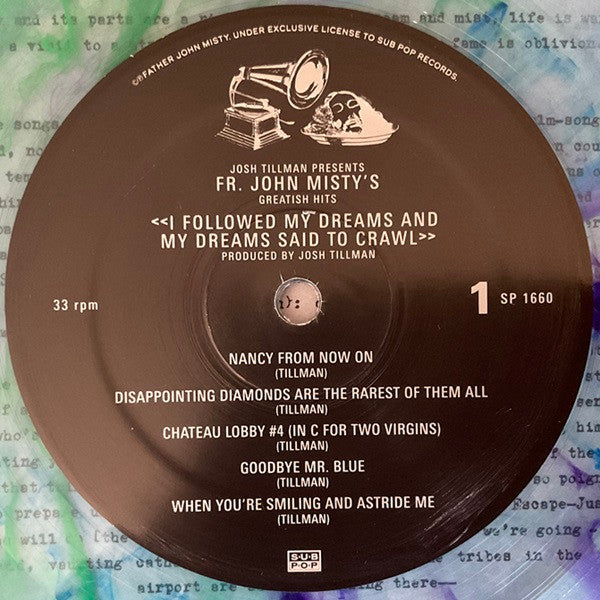 Fr. John Misty - Greatish Hits: I Followed My Dreams And My Dreams Said To Crawl - New 2 LP Record 2024 Sub Pop Loser Edition Splatter Vinyl - Indie Rock / Folk Rock - Shuga Records