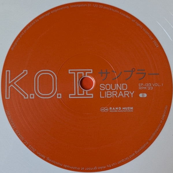 Teenage Engineering - EEP–133 K.O. II Sound Library - New 10" EP Record 2024 Sweden White Vinyl - Electronic / Abstract / Dungeon Synth (Copy) - Shuga Records