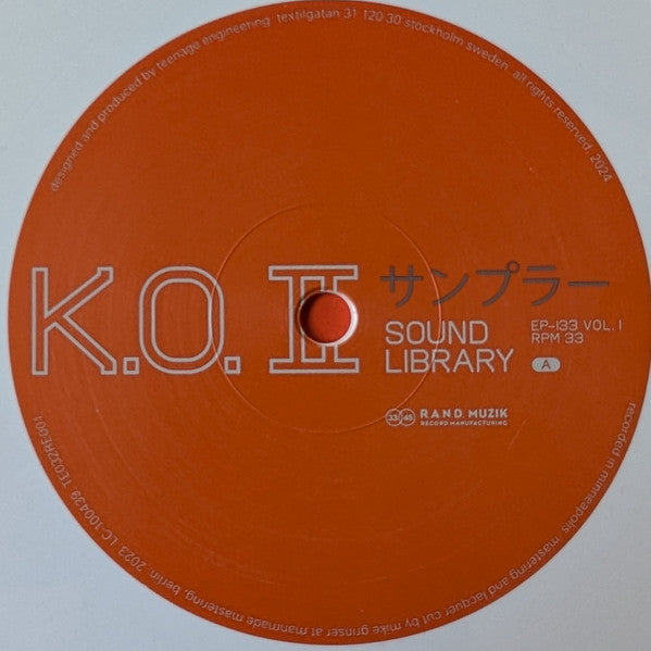 Teenage Engineering - EEP–133 K.O. II Sound Library - New 10" EP Record 2024 Sweden White Vinyl - Electronic / Abstract / Dungeon Synth (Copy) - Shuga Records
