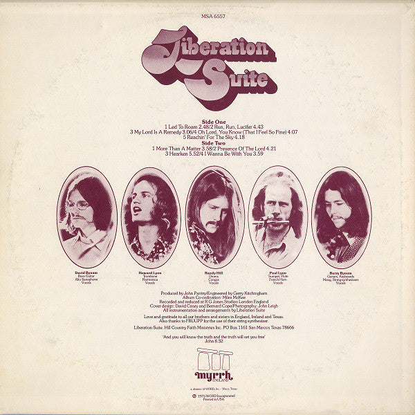 Liberation Suite - Liberation Suite - VG+ LP Record 1975 Myrrh USA Vinyl Classic Rock / Xian - Shuga Records
