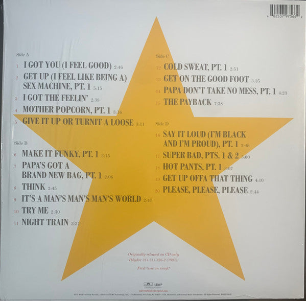 James Brown - 20 All-Time Greatest Hits! (1991) - New 2 LP Record 2023 Polydor USA Vinyl - Funk / Soul - Shuga Records