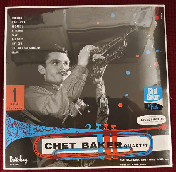 Chet Baker Quartet - Chet Baker Quartet (1955) - New LP Record 2024 Barclay France Vinyl - Cool Jazz / Bop - Shuga Records